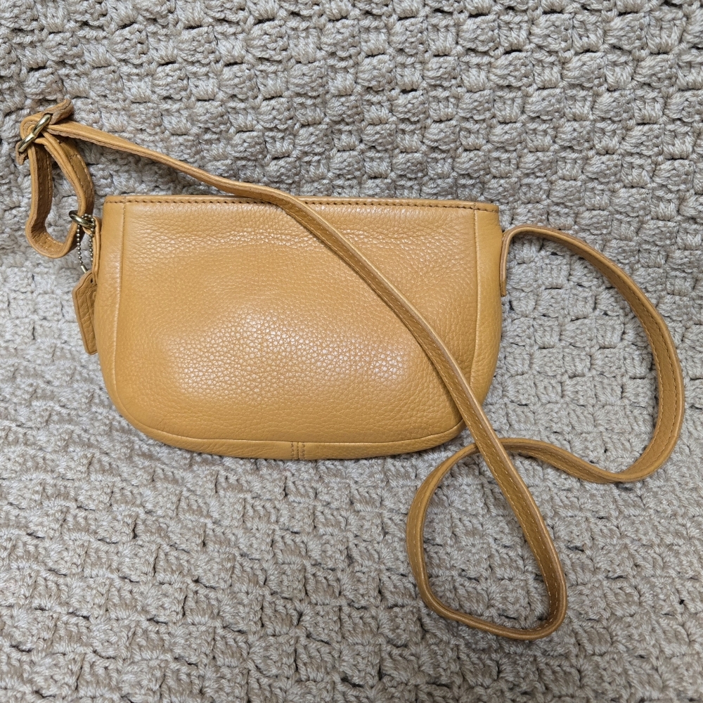 Coach Vintage Sonoma Mini Zip Natural Grain Marigold Crossbody 4313